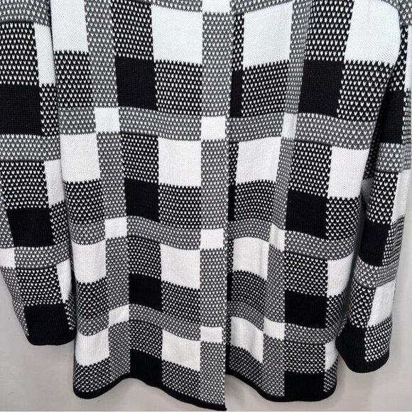 OLD Navy Black & White  Medium Weight Open Front Sweater Size L - Picture 3 of 7